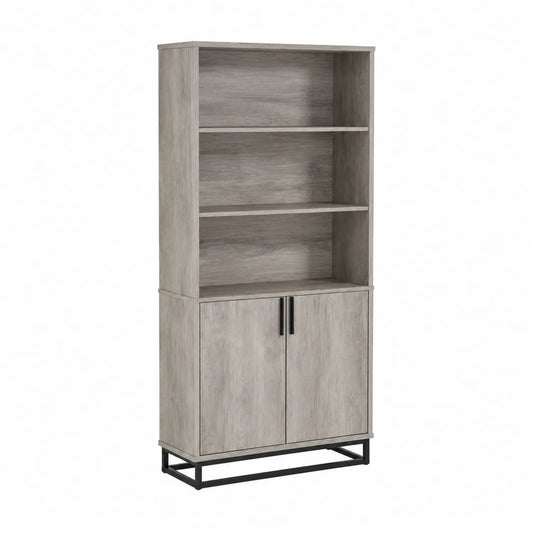 Libreria effetto rovere con struttura in metallo