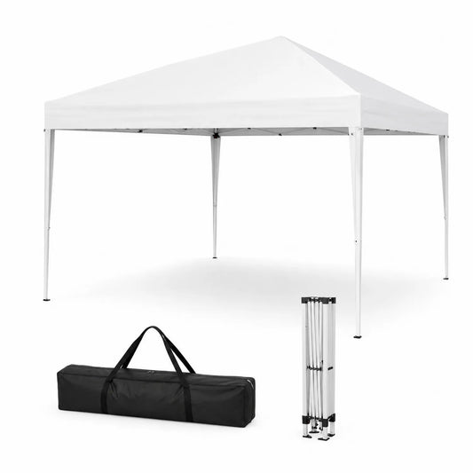 Gazebo pieghevole 3x3 m in tessuto di poliestere e struttura in metallo