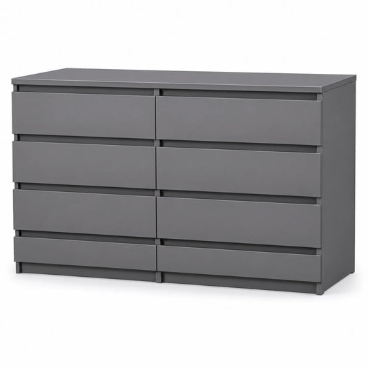 Cassettiera in MDF Grigio 120x40x75 cm