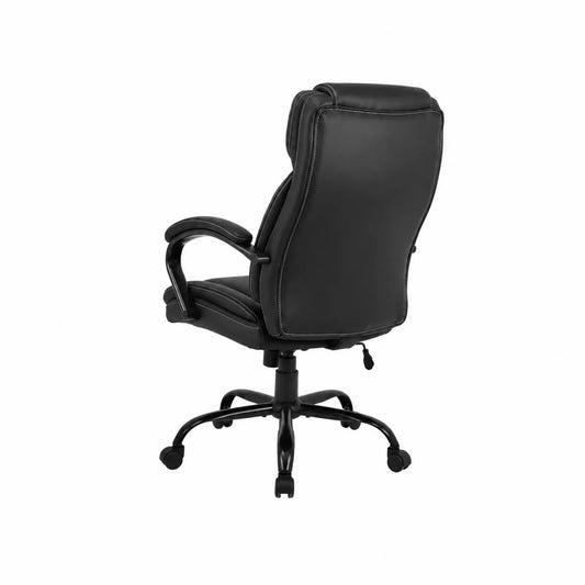 Sedia da ufficio in pelle sintetica nera