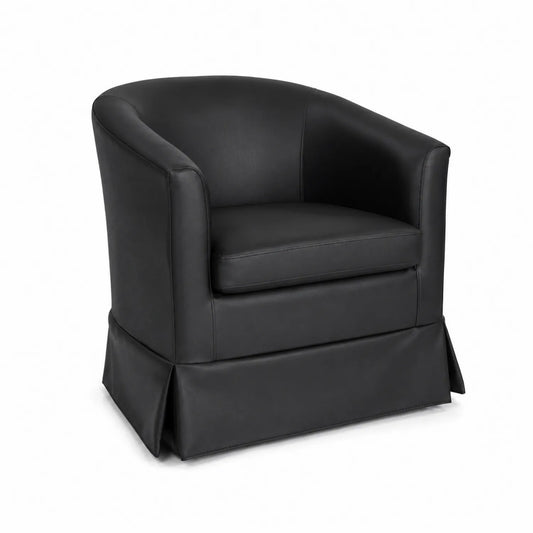 Poltrona in Pelle Sintetica Nera 75x70x80 cm