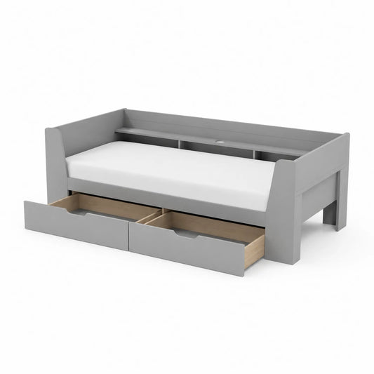 Letto singolo con cassetti in MDF